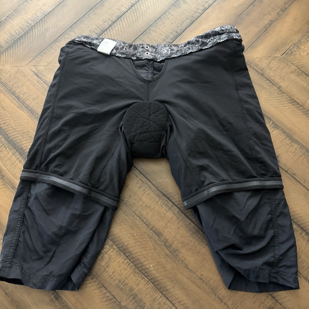 Fox Racing Shorts Black Padded Adjustable‎ Ripstop Biker - Picture 4 of 15